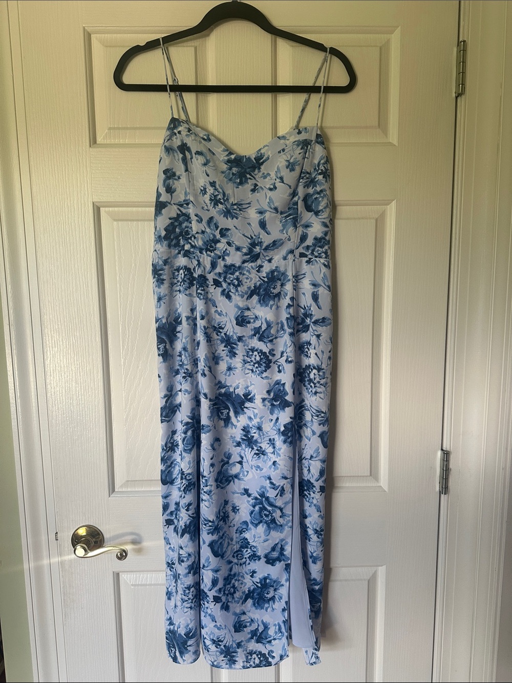 Abercrombie & Fitch Blue Floral Maxi Slip Dress